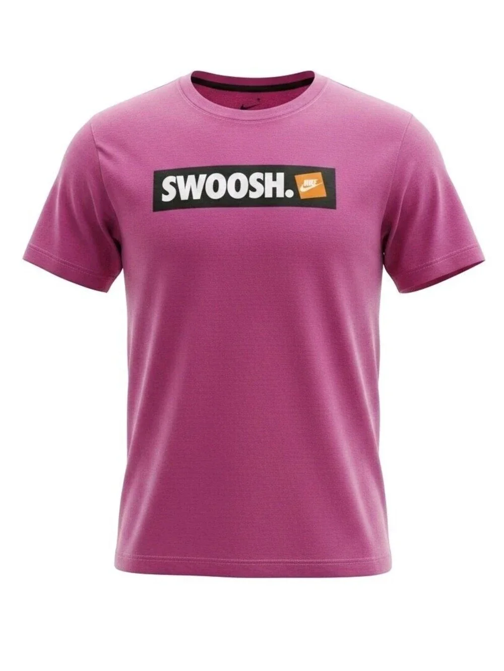 Nike Swoosh Graphic T-Shirt Pink Box Logo Crewneck Short Sleeve Mens XL Y2K